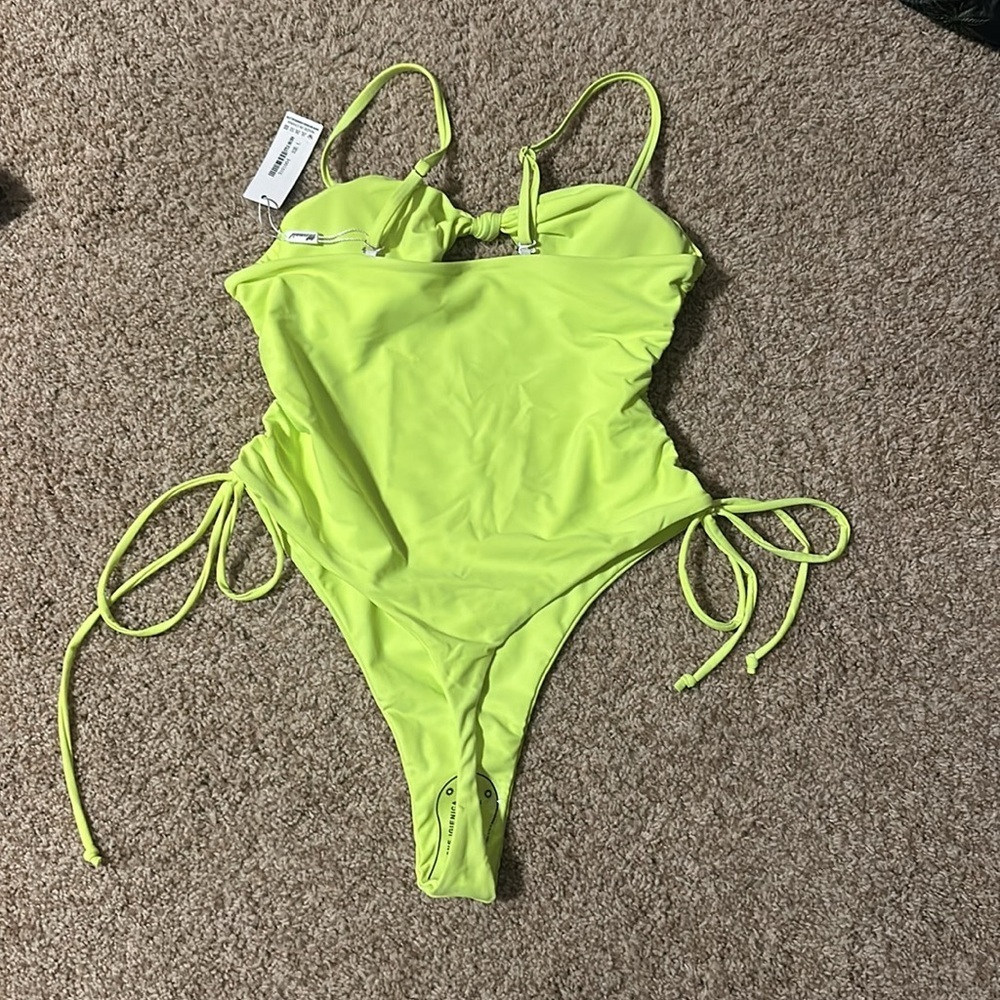 NWT mermaid swimwear neon one piece L - Picture 5 of 9